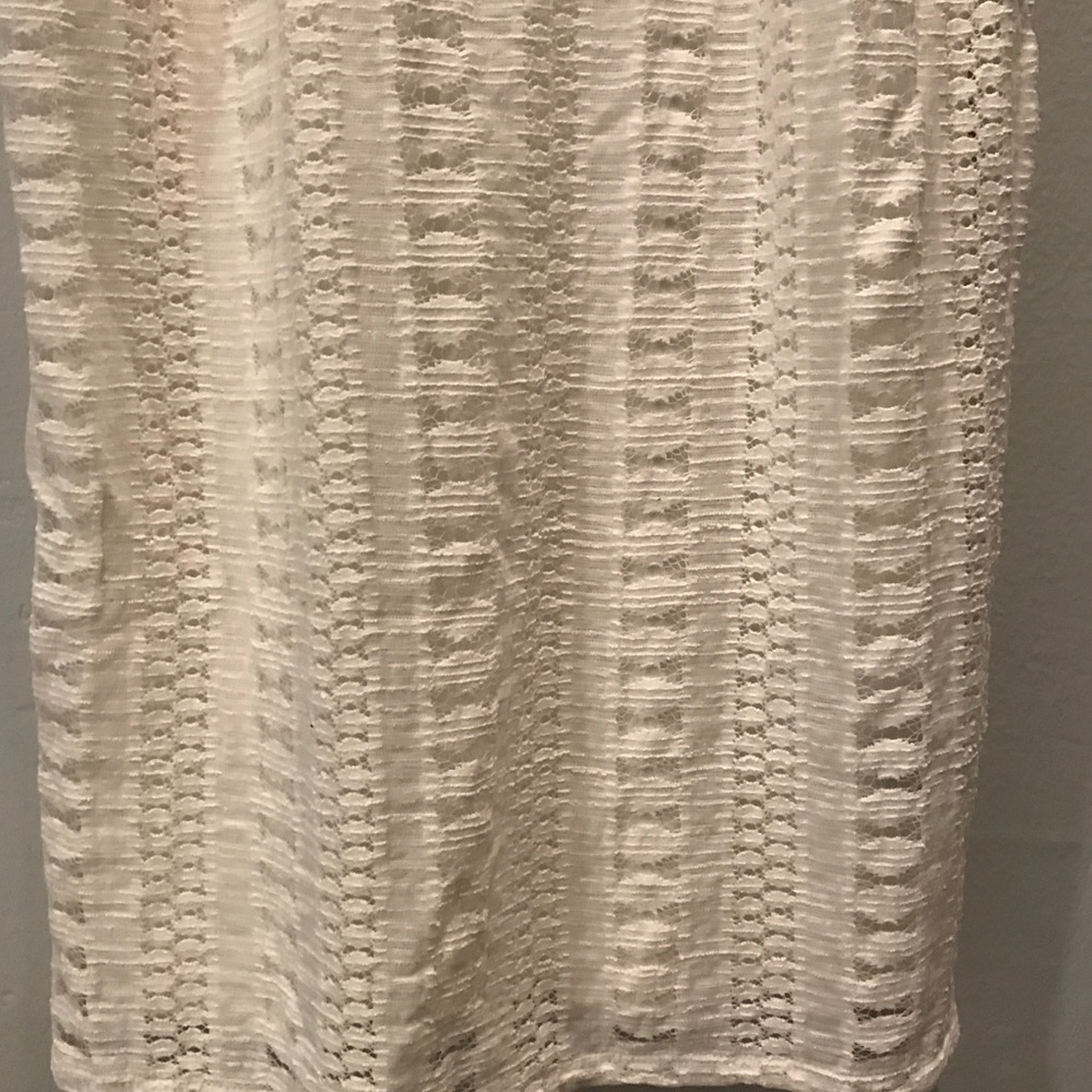 White High Neck Lace Dress - Picture 4 of 5